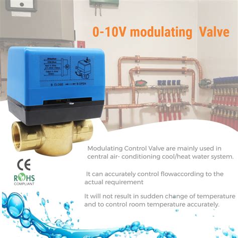 Way V Modulating Motorized Valve