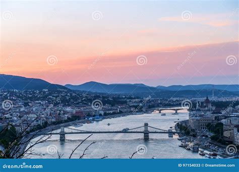 Landscape of Budapest Hungary Editorial Stock Photo - Image of budapest ...