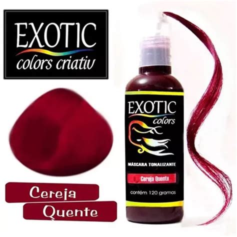 Exotic Colors Tinta Cabelo Sem Amônia Cereja Quente 120g Parcelamento Sem Juros