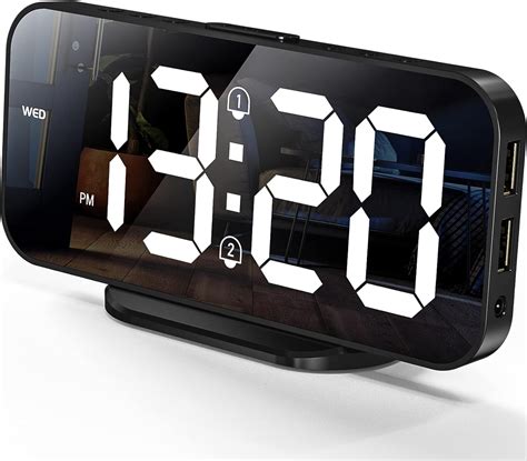 Edup Love Digital Alarm Clocks Led Mirror Electronic Clock