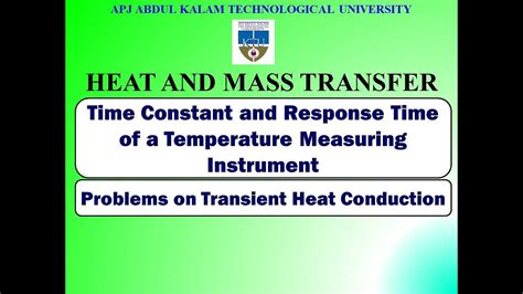 Time Constant And Response Of Temperature Measuring Instrument KTU