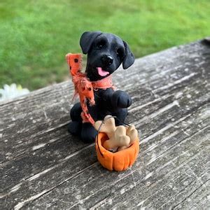 Black Lab Halloween Decor Statue - Etsy