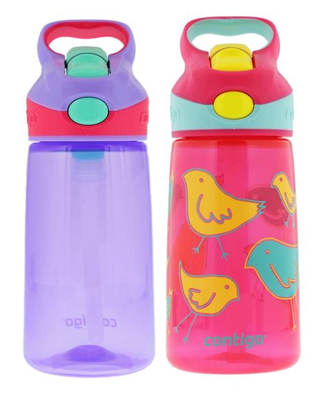 Contigo Autospout Straw Striker Kids Water Bottles 14oz 2pk Bpa