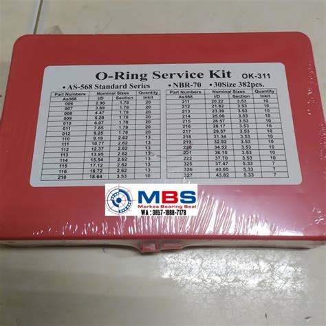 Jual Oring Kit Nbr 70 Ukuran Inchi Ok 311 Set Box O Ring Jakarta