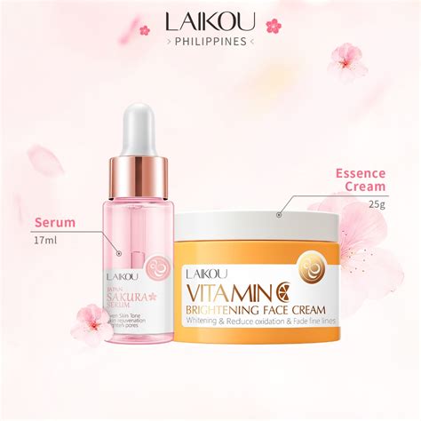 Laikou Sakura Brightening Skincare Set Reduce Wrinkles Shrink Pores