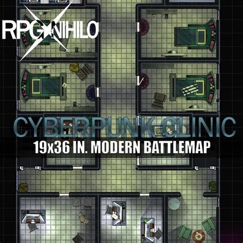 The Cyberpunk Clinic Is A Modern Ttrpg Battlemap That Is Made Up