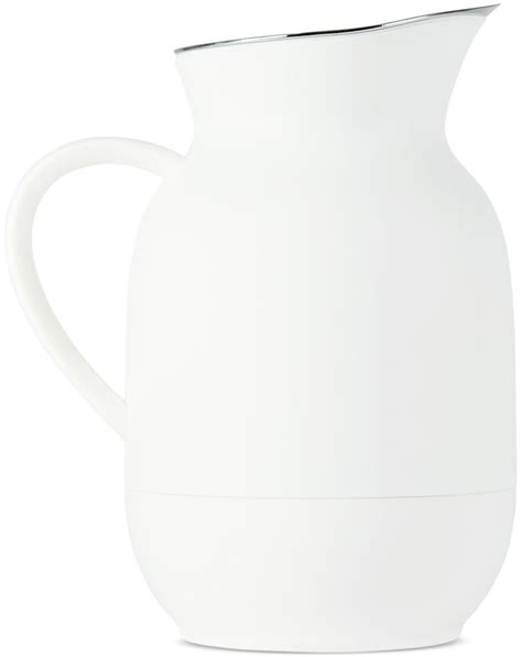 White Amphora Vacuum Coffee Jug 1 L By Stelton SSENSE