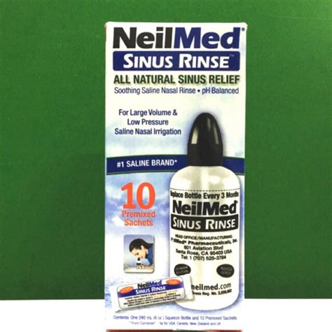 NeilMed Sinus Rinse Adult Starter Kit 1 Bottle 10 Premixed Sachets