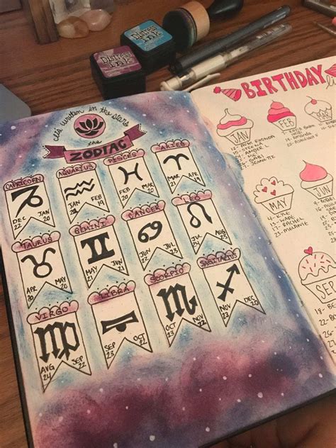 Magical Astrology Zodiac Inspired Bujo Ideas Elizabeth Journals