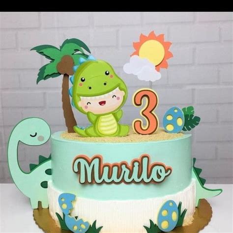 Arquivo Topo Dino Baby Em Bolo Dinossauro Decora O Dinossauros