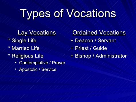 Vocations