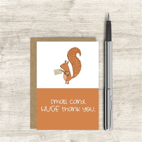 Small Card Huge Thank You Naked Dandelion Stationery