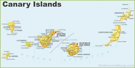 Detailed Map Of Canary Islands Ontheworldmap