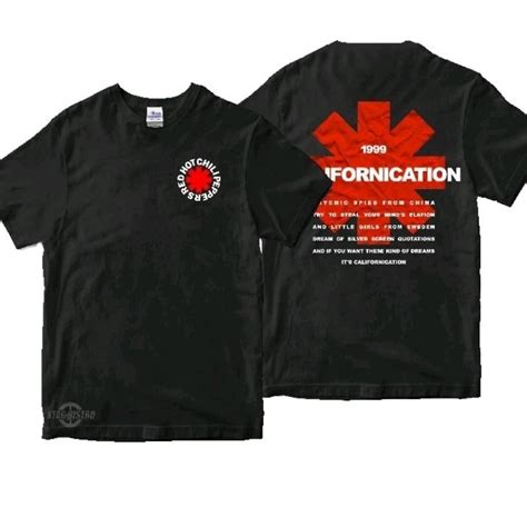 Jual Kaos RED HOT CHILLI PEPPERS 1999 CALIFORNICATION Kaos Band Rhcp Built Up Tanpa Jahitan