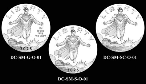 US Mint Candidate Designs For 2025 Superman Coin And Medals