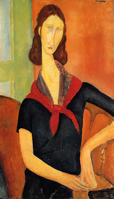 Jeanne Hebuterne In A Scarf Painting Amedeo Modigliani Oil Paintings