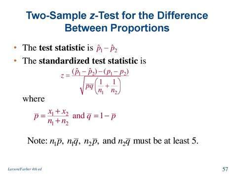 Two Sample Z Test Formula