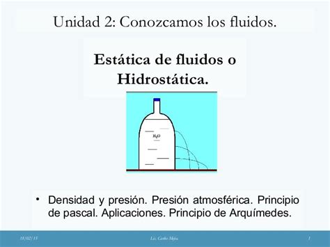 Unidad 2 Conozcamos Los Fluidos