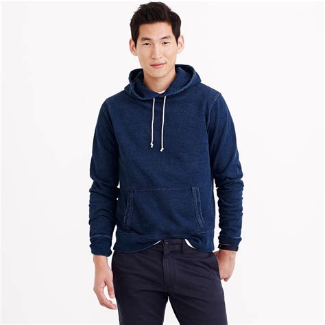 Lyst Jcrew Wallace And Barnes Indigo Pullover Hoodie In Blue For Men