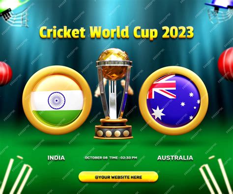 Premium PSD | Cricket world cup match india vs australia or world cup ...