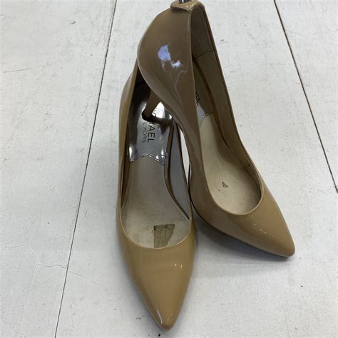 Michael Michael Kors MK Flex Mid Pump Heels Nude Pate Gem