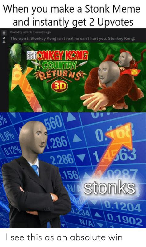 Stonky Kong R Stonks Meme Man Wurds Stonks Edits Know Your Meme