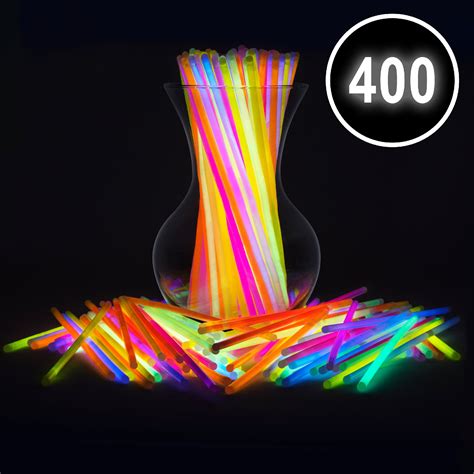 Glow Sticks Bulk Party Favors 400pk - 8" Glow in the Dark Party ...