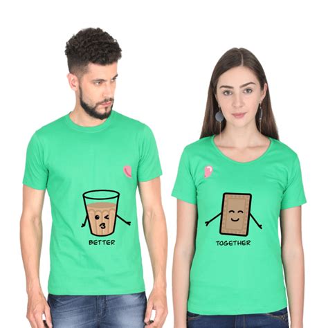 Tea Biscuit Couple T Shirt I Customyzo