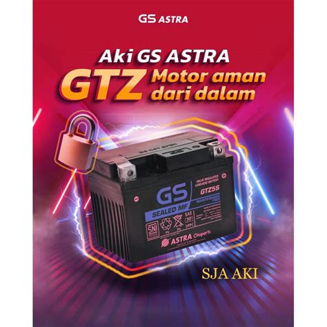 Jual Aki Motor Gs Astra Gtz S Asli Original Honda Beat Yamaha Fino