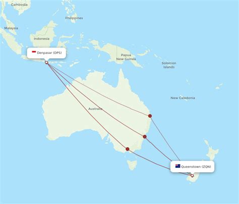 Flights From Denpasar To Queenstown Dps To Zqn Flight Routes