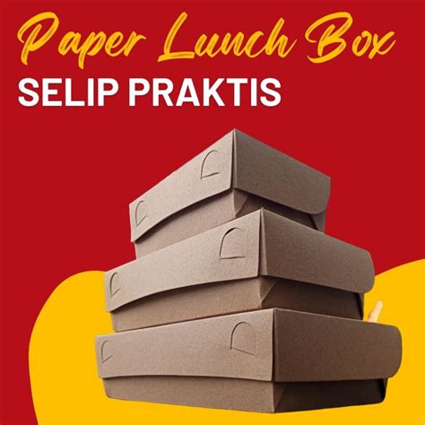 Jual Paper Lunch Box Lunchbox Dus Kardus Kemasan Bungkus Makanan Take