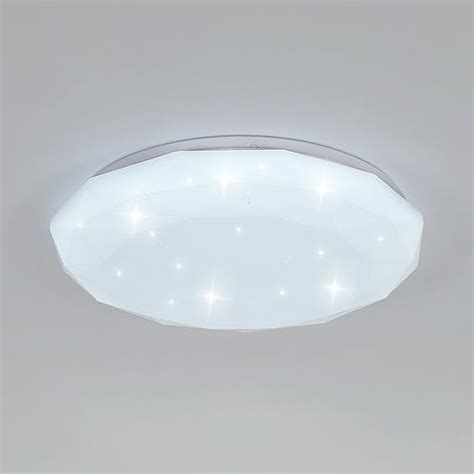 B K Licht Plafonnier LED I décor étoilé I Platine LED 15W I 1500lm I