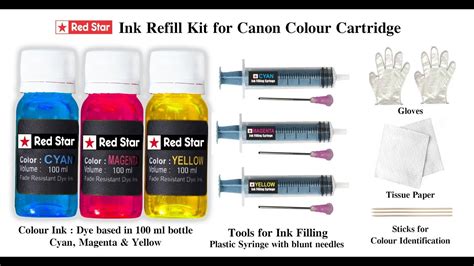 How To Refill Canon Color Ink Cartridge Youtube