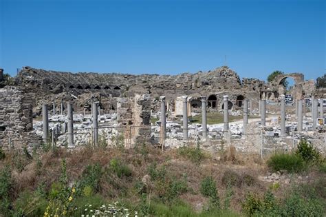 Premium Photo Side Ancient Theatre Turkey Antalya Ruins Of The