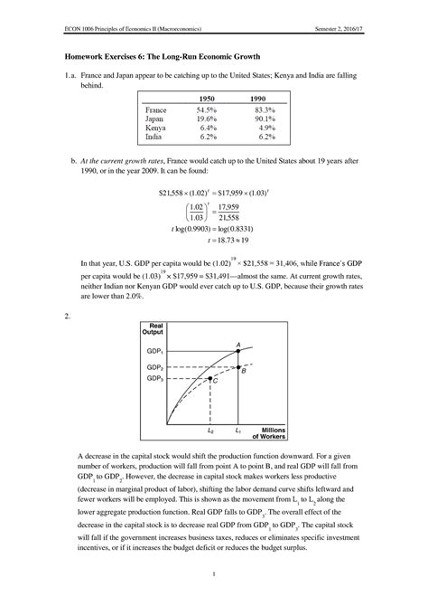 Hw Exercises Answers Ryan Econ Principles Of Economics Ii