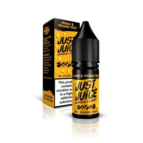 Just Juice Mango And Passion Fruit 10ml E Liquid E Liquid From Smokshop Uk