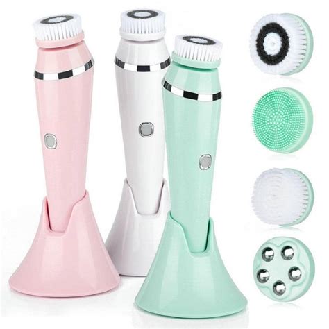 Brosse De Nettoyage Facial Lectrique Verte En Avec Fonction De