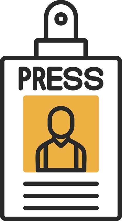 Press Pass Skined Filled Icon 43052390 Vector Art At Vecteezy