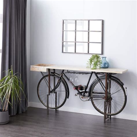 Reviews For Litton Lane 37 In H Black 1 Shelf Bike Bar With Brown Wood