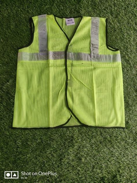 Without Sleeves Polyester Reflective Safety Jacket For Construction At