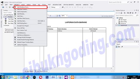Membuat Laporan Dengan Crystal Report Pada Vb Net