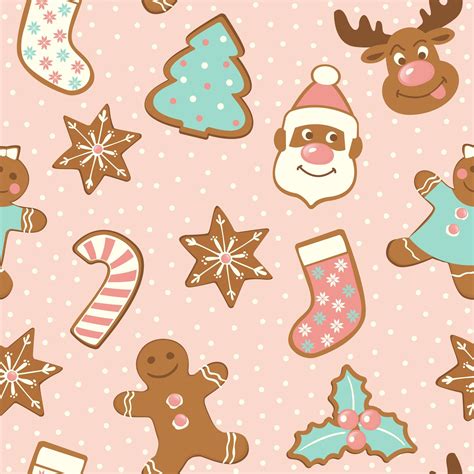 Set Of Cute Gingerbread Cookies For Christmas Isolated On White