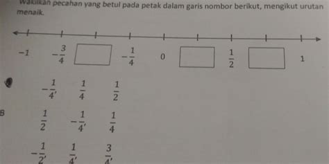 Solved Wakilkan Pecahan Yang Betul Pada Petak Dalam Garis N Coordinate