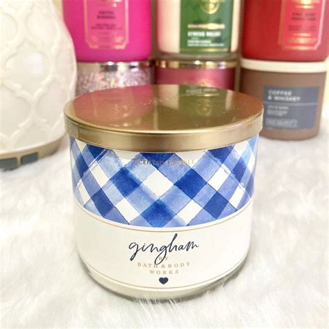 BBW 3 Wick Scented Candle Gingham On Carousell