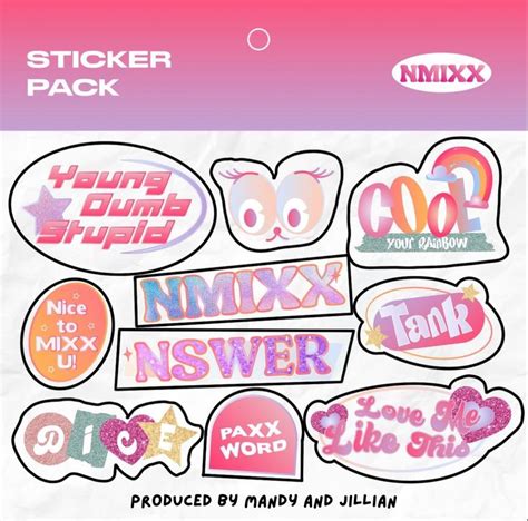 Nmixx Stick Pack Sticker Template Sticker Design Printable Stickers