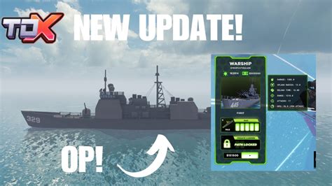 Tdx Warship Is Here Roblox Tdx Update Youtube