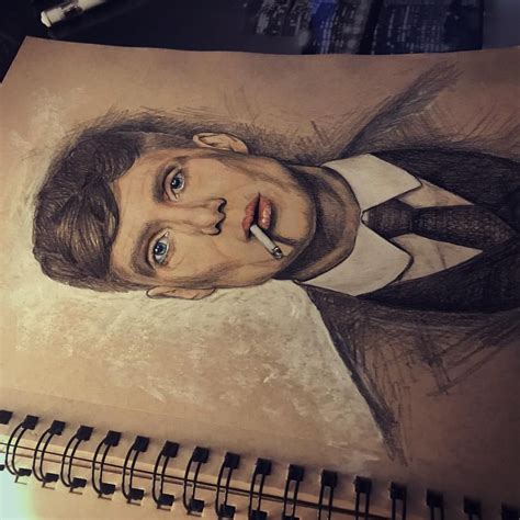 Peaky Blinders Tommy Shelby Cillian Murphy Caricature Portrait