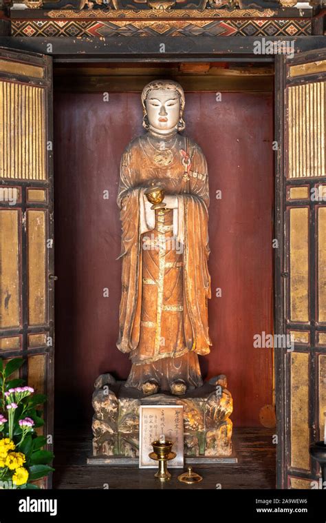 Statue Of Shotoku Taishi Asuka Dera Temple Asuka Village Nara