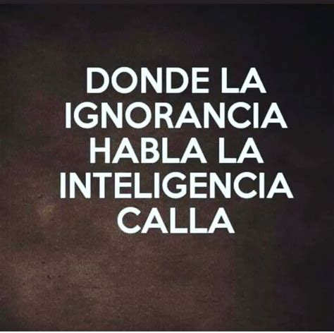 Introducir Imagen Frases Donde La Ignorancia Habla La Inteligencia