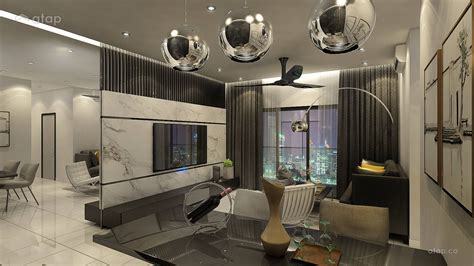 Modern Living Room condominium design ideas & photos Malaysia | Atap.co